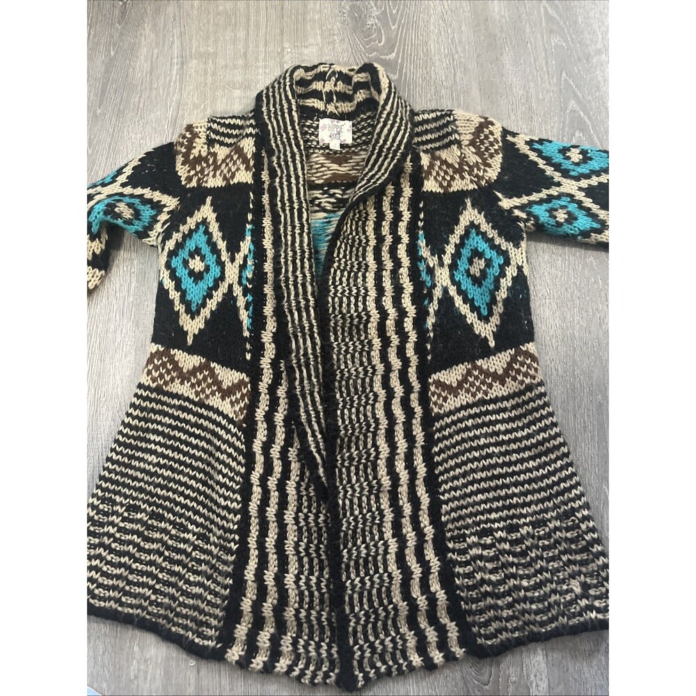 Hippie Rose Women’s Geometric Open Cardigan Size S